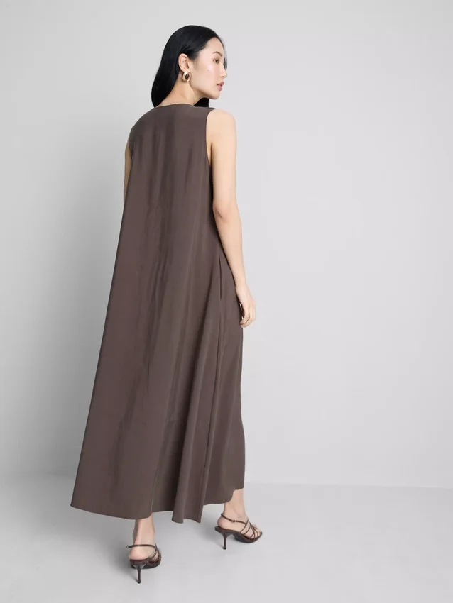 The Edit trapeze maxi-jurk