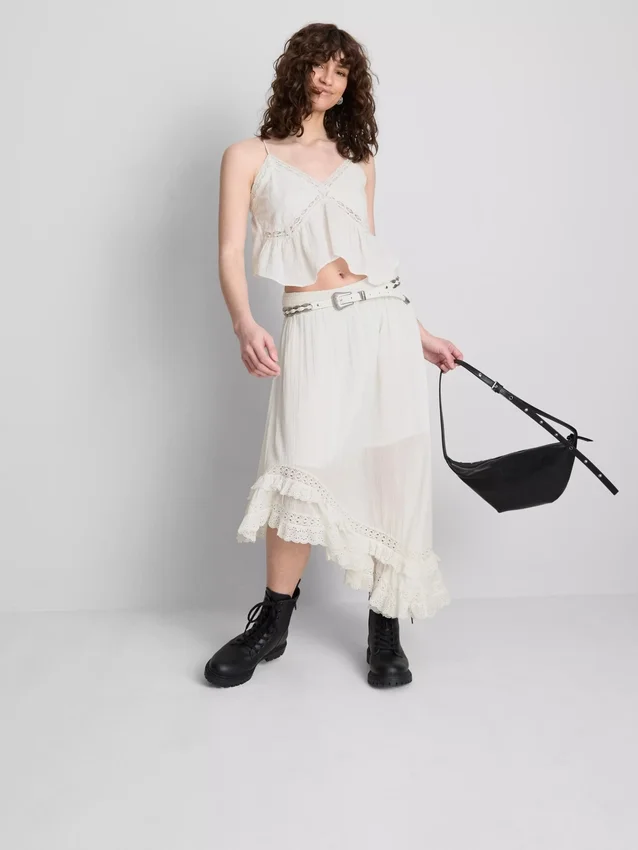 The Primark Scene | Asymmetrische maxi-rok met borduursels