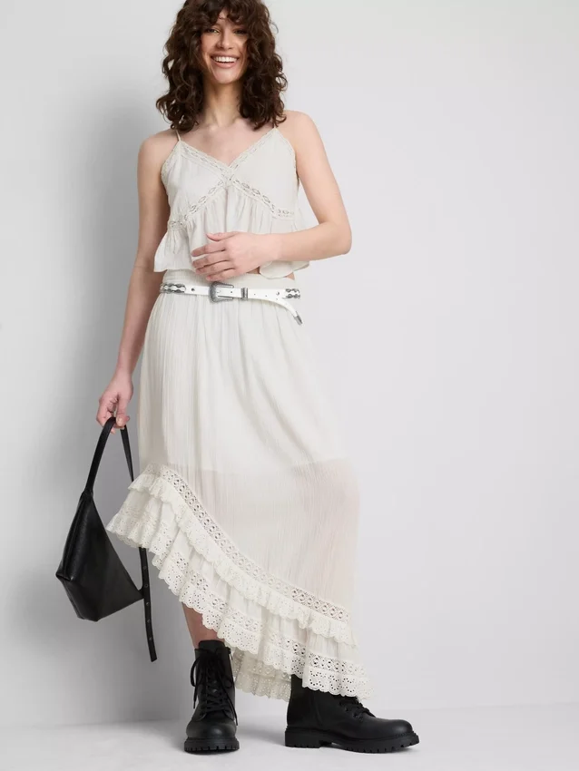 The Primark Scene | Asymmetrische maxi-rok met borduursels