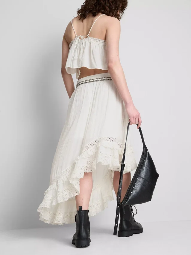 The Primark Scene | Asymmetrische maxi-rok met borduursels