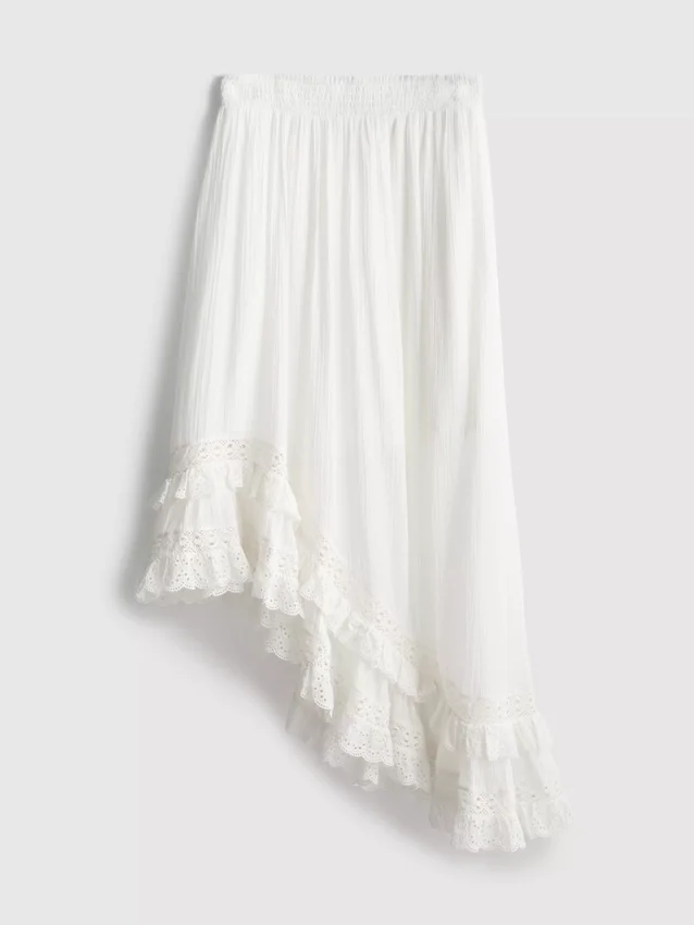The Primark Scene | Asymmetrische maxi-rok met borduursels