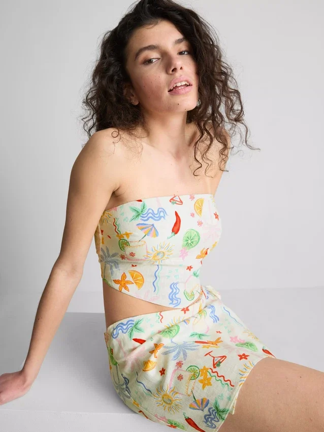The Primark Scene | Bandeautop met print en ronde hals
