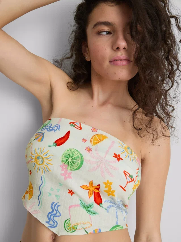 The Primark Scene | Bandeautop met print en ronde hals