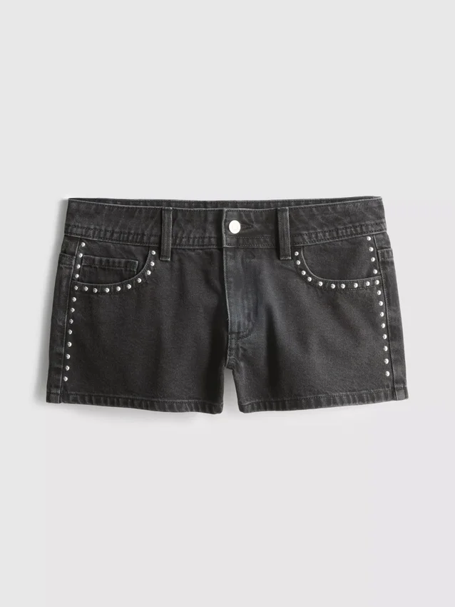 The Primark Scene | Katoenen denim micro-short met studs