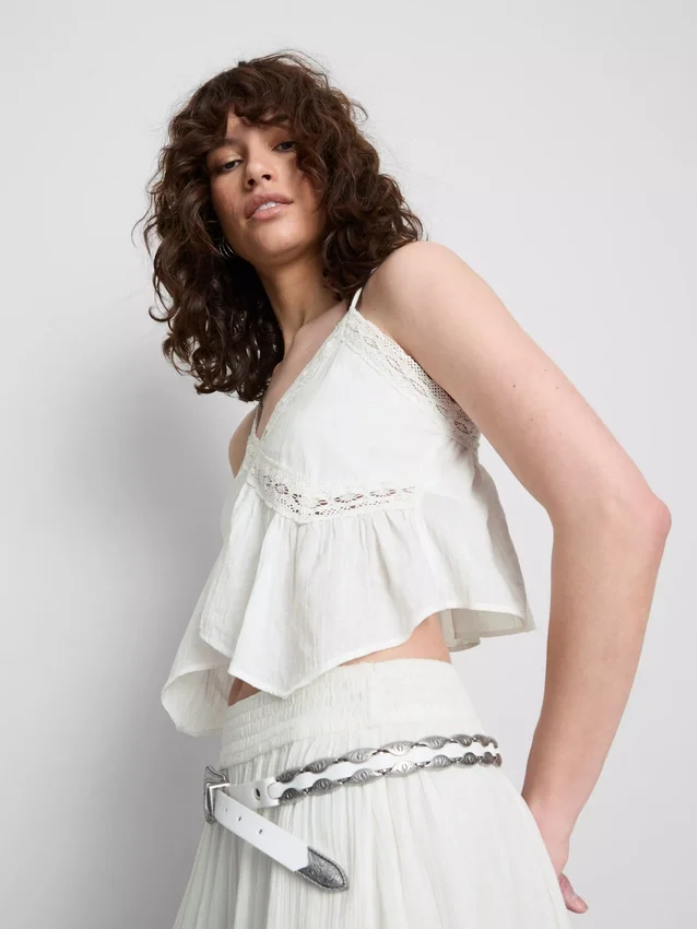 The Primark Scene | Katoenen top met broderie en V-hals