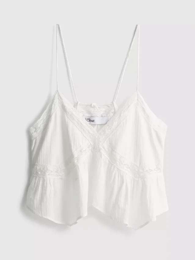The Primark Scene | Katoenen top met broderie en V-hals