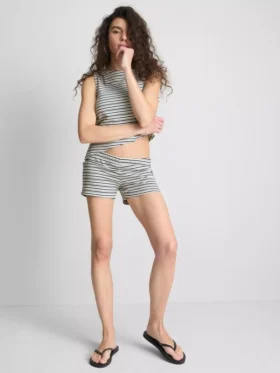 The Primark Scene | Katoenrijke, getailleerde gestreepte korte Shorts