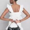 The Primark Scene | Korte top van katoen met oogjes en ruches