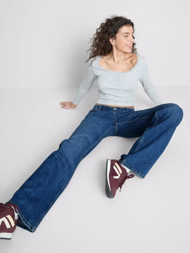 The Primark Scene | laag uitgesneden jeans met rechte pijpen