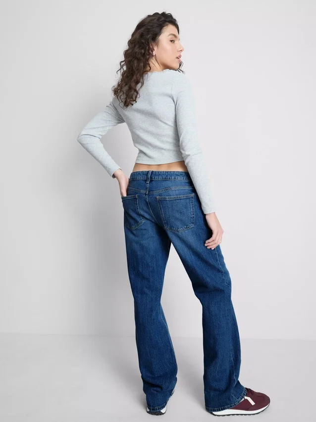 The Primark Scene | laag uitgesneden jeans met rechte pijpen