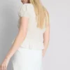 Top met gerimpelde korte mouwen
