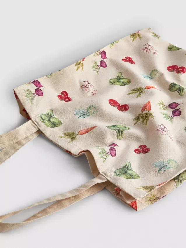 Tote bag met plantaardige print