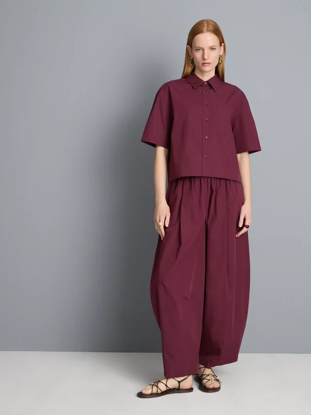 Ultiem katoen boxy-shirt met korte mouwen