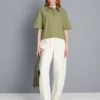 Ultiem katoen boxy-shirt met korte mouwen
