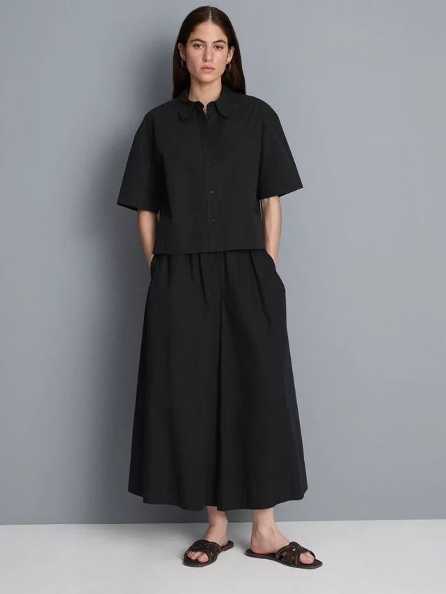 Ultiem katoen boxy-shirt met korte mouwen