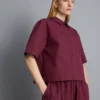 Ultiem katoen boxy-shirt met korte mouwen