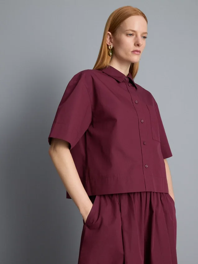 Ultiem katoen boxy-shirt met korte mouwen