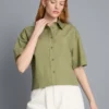 Ultiem katoen boxy-shirt met korte mouwen