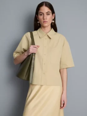 Ultiem katoen boxy-shirt met korte mouwen