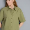 Ultiem katoen boxy-shirt met korte mouwen