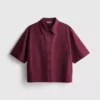 Ultiem katoen boxy-shirt met korte mouwen
