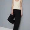 Ultieme katoenen denim Jeans met wijd uitlopende pijpen
