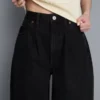 Ultieme katoenen denim Jeans met wijd uitlopende pijpen