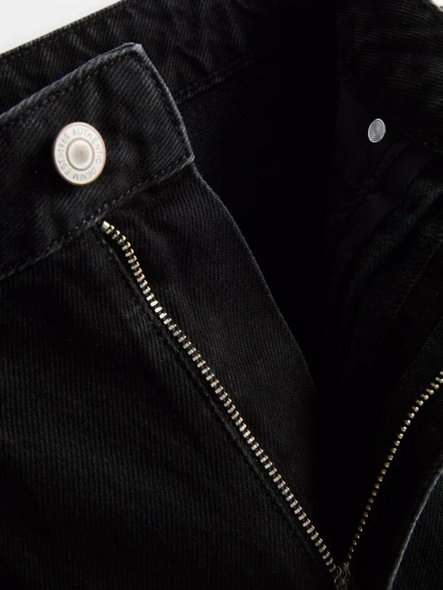 Ultieme katoenen denim Jeans met wijd uitlopende pijpen