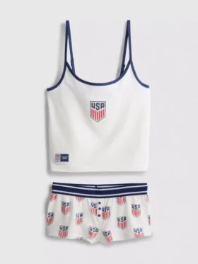 USA FC katoenrijke cami-shorty Pyjama's