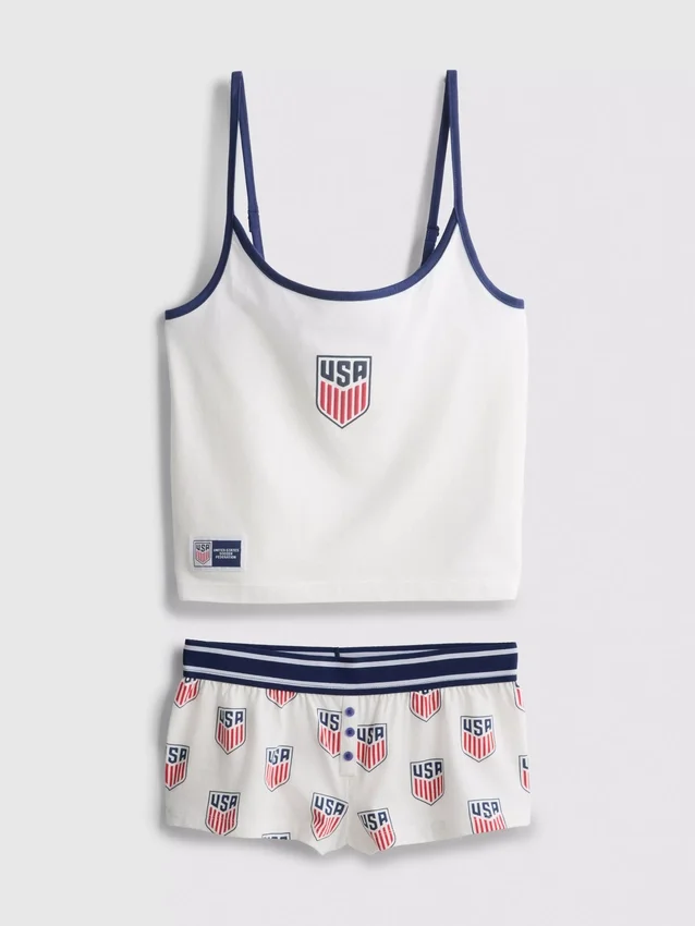 USA FC katoenrijke cami-shorty Pyjama's