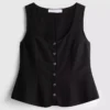 Vest met knopen van een katoenmix
