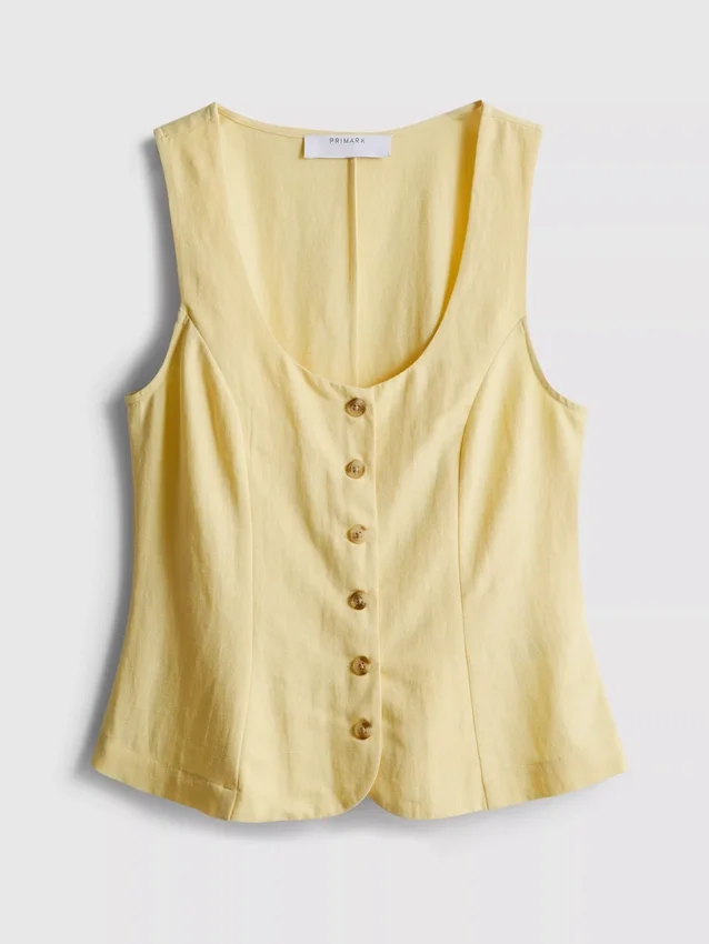 Vest met knopen van een katoenmix
