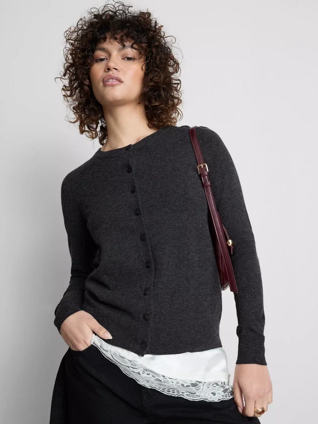 Vest met lange mouwen en ronde hals