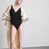 Wrap-zwempak met figuurcorrigerend effect