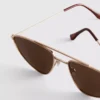 Zonnebril met metalen montuur in aviator-stijl