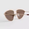 Zonnebril met metalen montuur in aviator-stijl