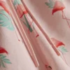 Zwemshort met flamingoprint en structuur