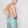 Zwemshort met geborduurde bladeren