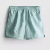 Zwemshort met geborduurde bladeren