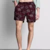 Zwemshort met geborduurde palmboom