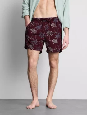 Zwemshort met geborduurde palmboom
