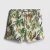 Zwemshort met jungleprint en structuur