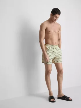 Zwemshort met palmboomprint en textuur