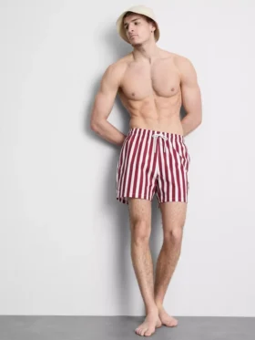 Zwemshort met strepen in ligstoelstijl