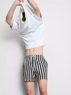 Zwemshort met strepen in ligstoelstijl