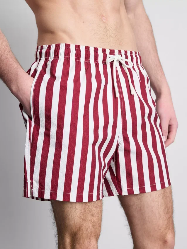 Zwemshort met strepen in ligstoelstijl