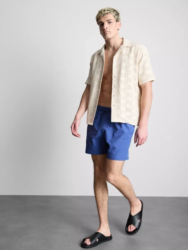 Zwemshort met textuur