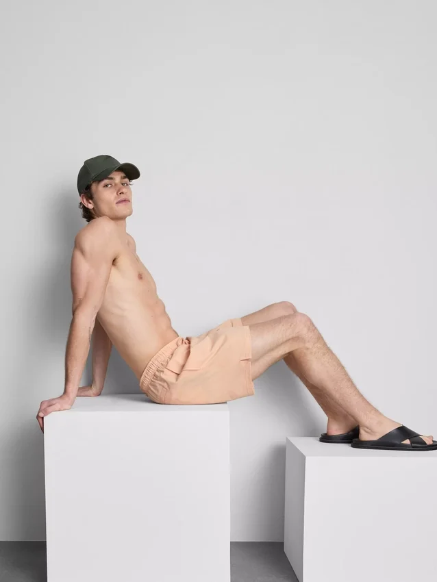 Zwemshort met textuur