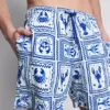 Zwemshort met textuur van mediterrane tegels