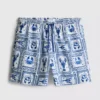 Zwemshort met textuur van mediterrane tegels